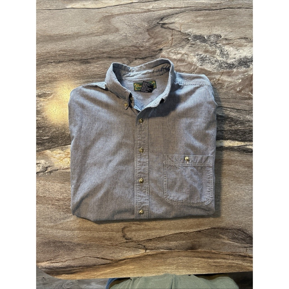 Men's Bastian Golf Long Sleeve ‎ Extra Large Check Black White Shirt
